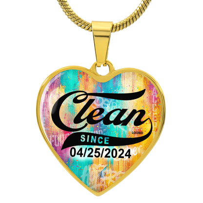 Clean Since Heart Sober Jewelry side view (view 6)