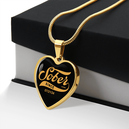 Loosid Sober Since Heart Sober Jewelry featuring the design
