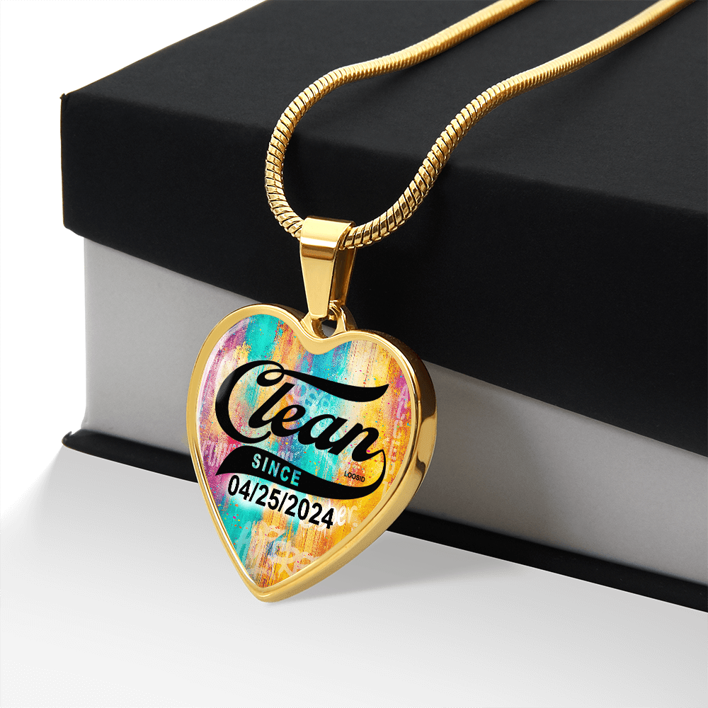 Clean Since Heart Sober Jewelry product photo (view 10)