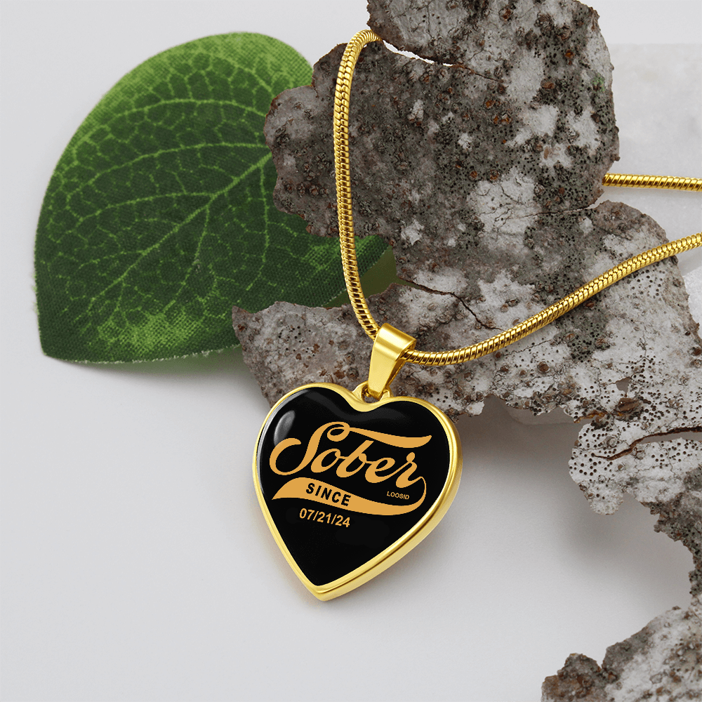 Sober Since Heart Sober Jewelry side view (view 6)