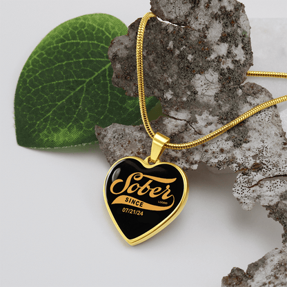 Sober Since Heart Sober Jewelry side view (view 6)