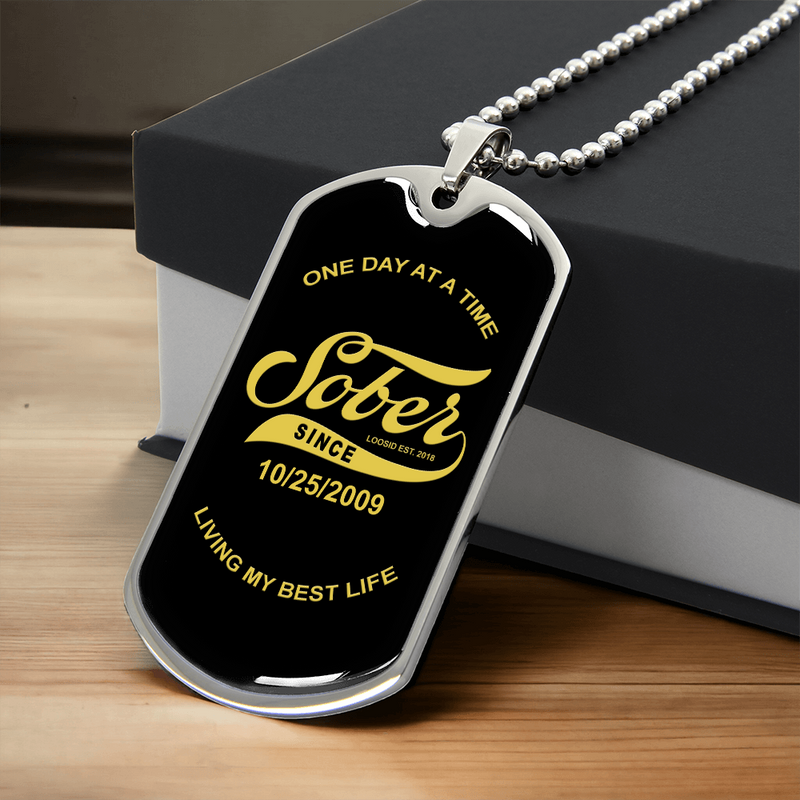 Loosid sobriety gift necklace for men