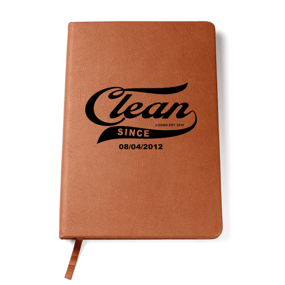 Loosid Clean Since Vegan leather Sober Journal featuring the design