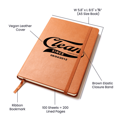 Clean Since Vegan leather Sober Journal product photo (view 10)