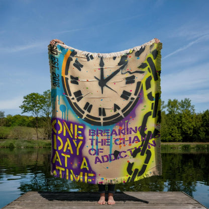 One Day at a Time Printed Recovery Blanket close-up view (view 2)