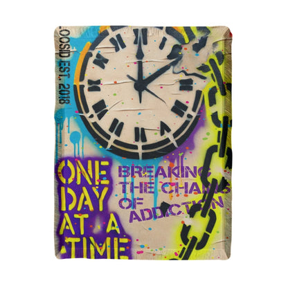 Loosid One Day at a Time Printed Recovery Blanket featuring the design