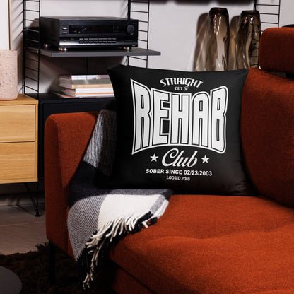 Rehab Sober Pillow graphic detail (view 4)