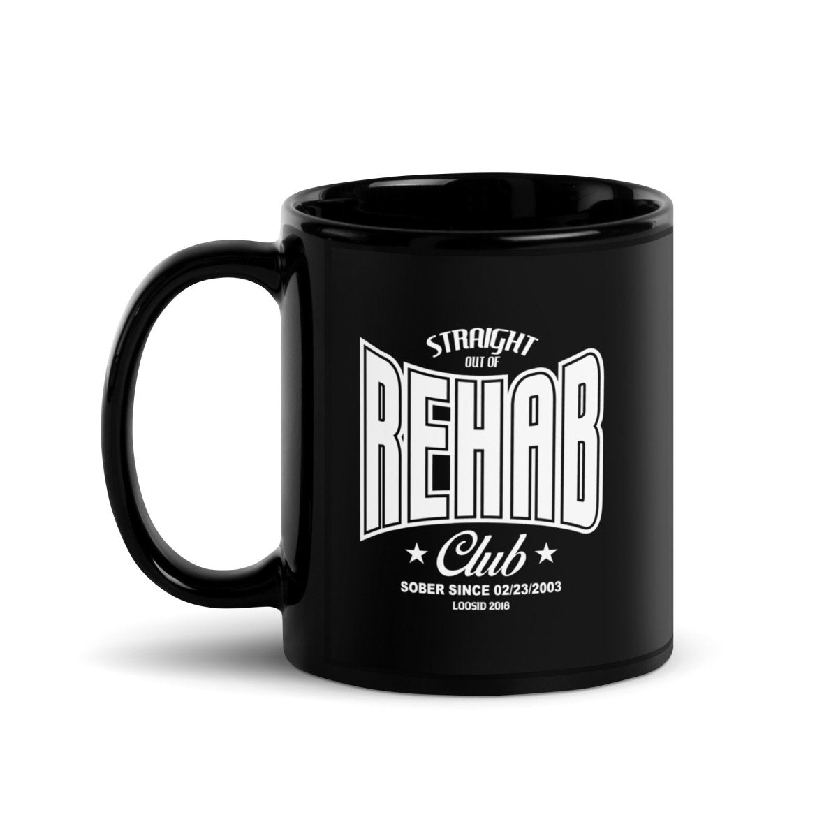 Rehab Sober Coffee Mug close-up view (view 2)
