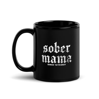 Sober Mama Glossy Sober Sober Coffee Mug close-up view (view 2)