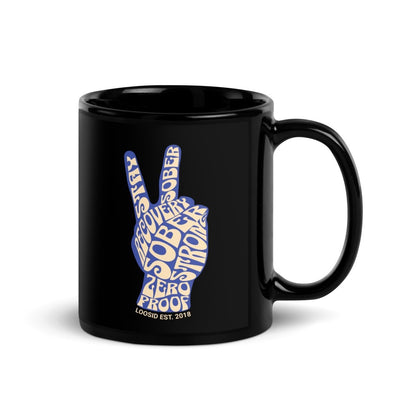 Peace & Sober Sober Coffee Mug flat lay styled image (view 3)