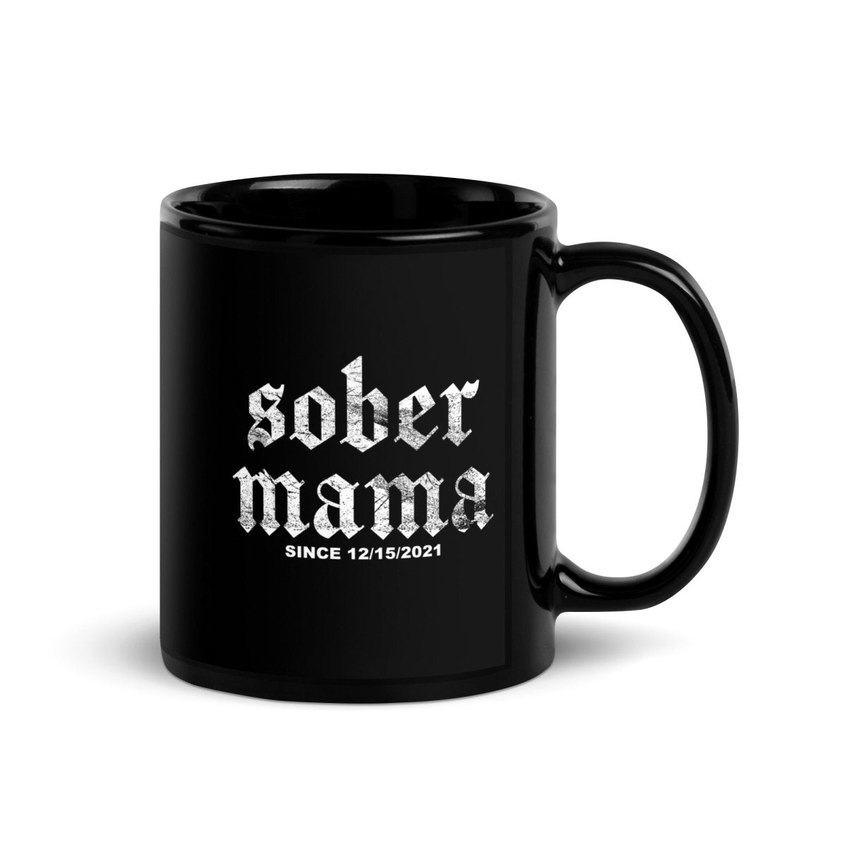 Sober Mama Glossy Sober Sober Coffee Mug flat lay styled image (view 3)