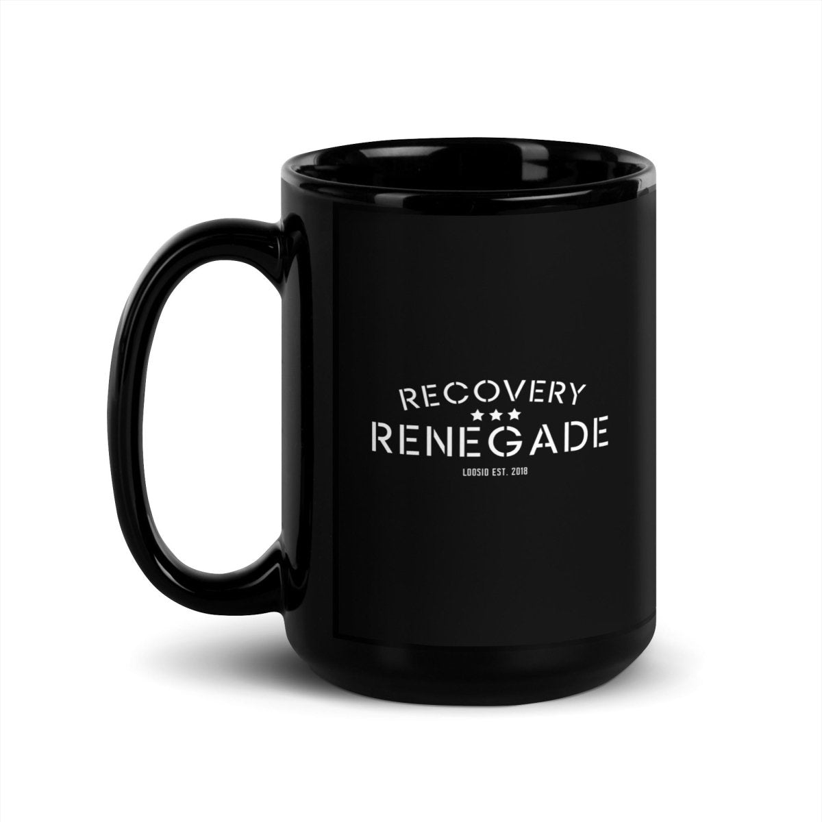 Recovery Renegade Sober Coffee Mug close-up view (view 2)