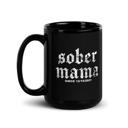 Sober Mama Glossy Sober Sober Coffee Mug graphic detail (view 4)