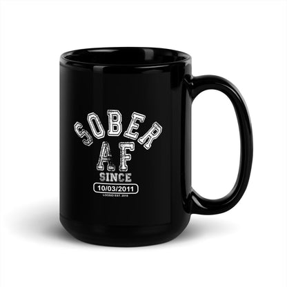 Sober AF Glossy Sober Sober Coffee Mug lifestyle view (view 5)