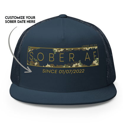 Camo Sober AF Sober Hat graphic detail (view 4)