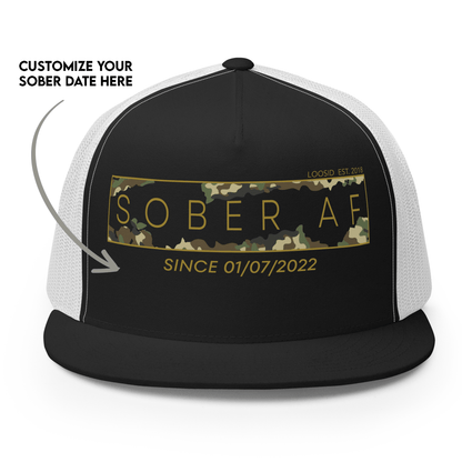 Camo Sober AF Sober Hat side view (view 6)