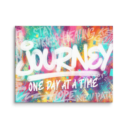 Journey One Day At A Time Sobriety Art flat lay styled image (view 3)