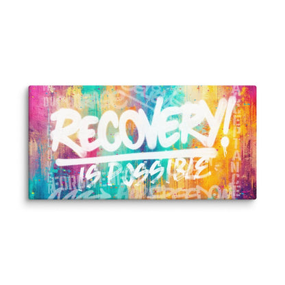 Recovery Is Possible Canvas for Inspirational Decor Sobriety Art graphic detail (view 4)
