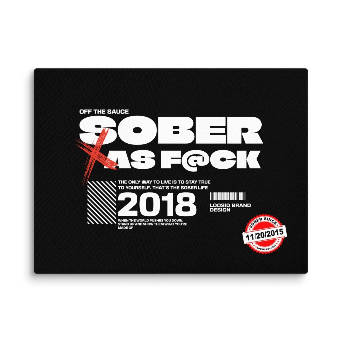 Sober As F*ck Sobriety Art flat lay styled image (view 3)