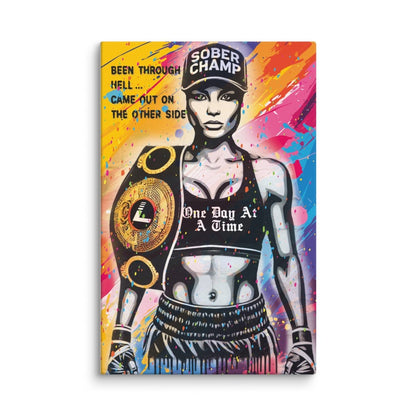 Sober Champ Women Sobriety Art back view (view 7)