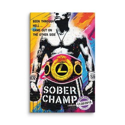 Sober Champ Man Sobriety Art packaging detail (view 8)