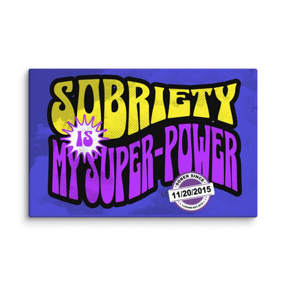 Super Power Sobriety Art flat lay styled image (view 3)