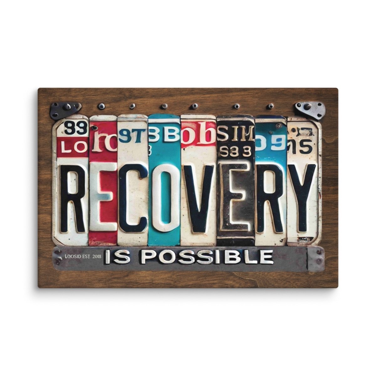 Recovery Is Possible License Plate Sobriety Art back view (view 7)