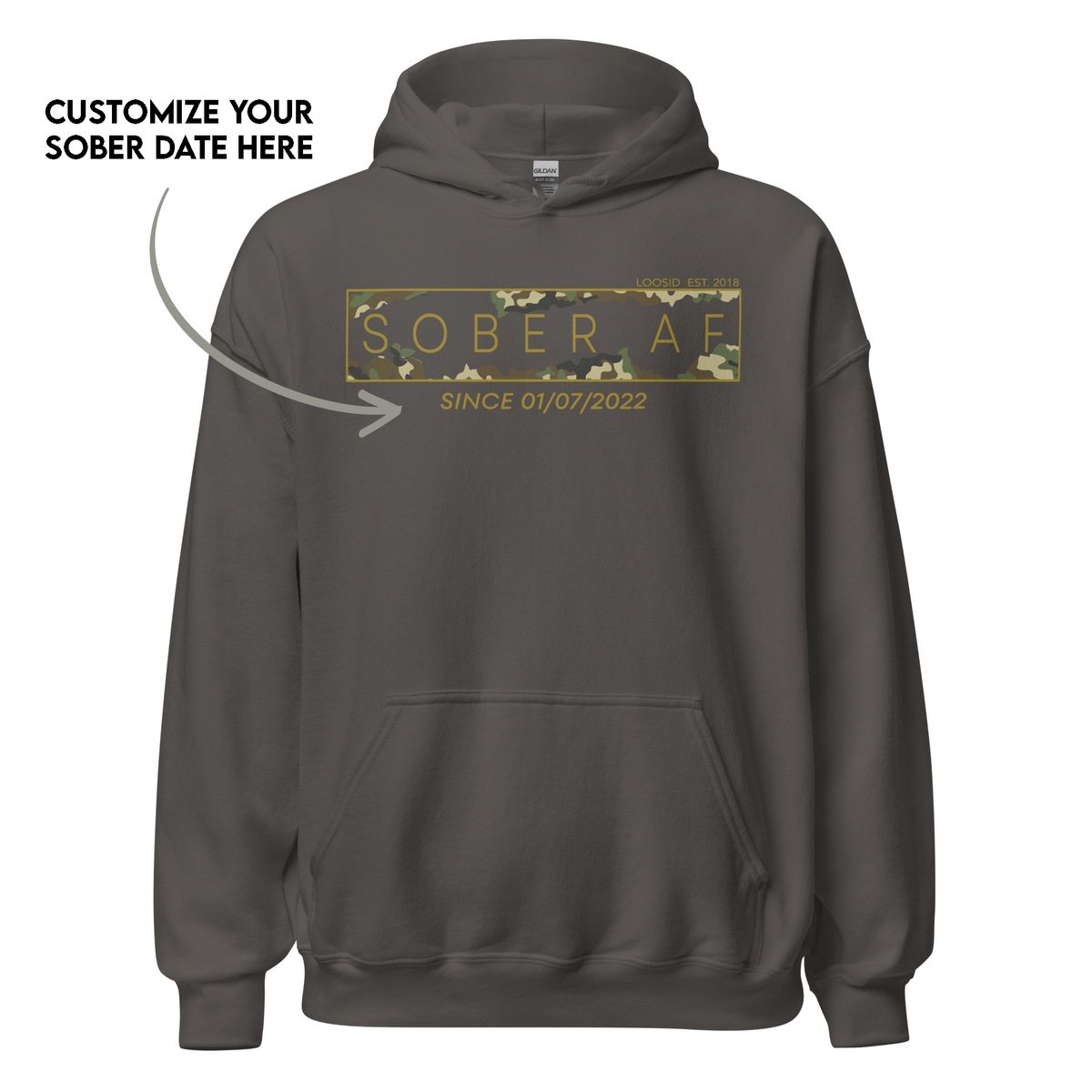 Empowering recovery hoodie for sober lifestyle support