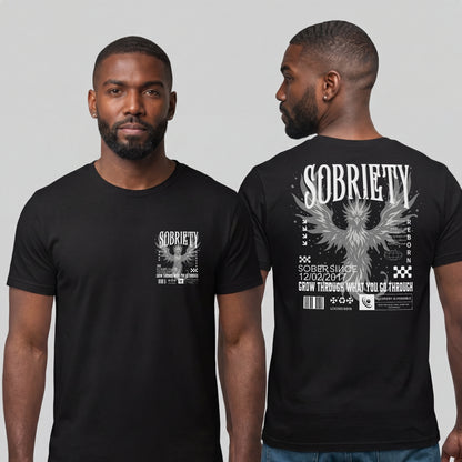 Phoenix Reborn Recovery Limited-Edition T-Shirt with Sobriety Date