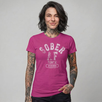 Sober AF Since Sober T Shirt | Custom Sobriety Date