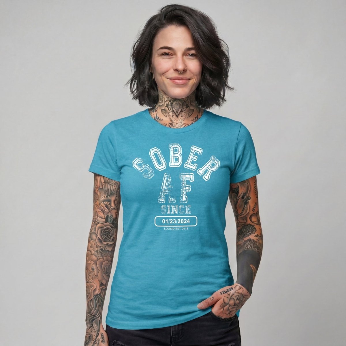 Sober AF Since Sober T Shirt | Custom Sobriety Date