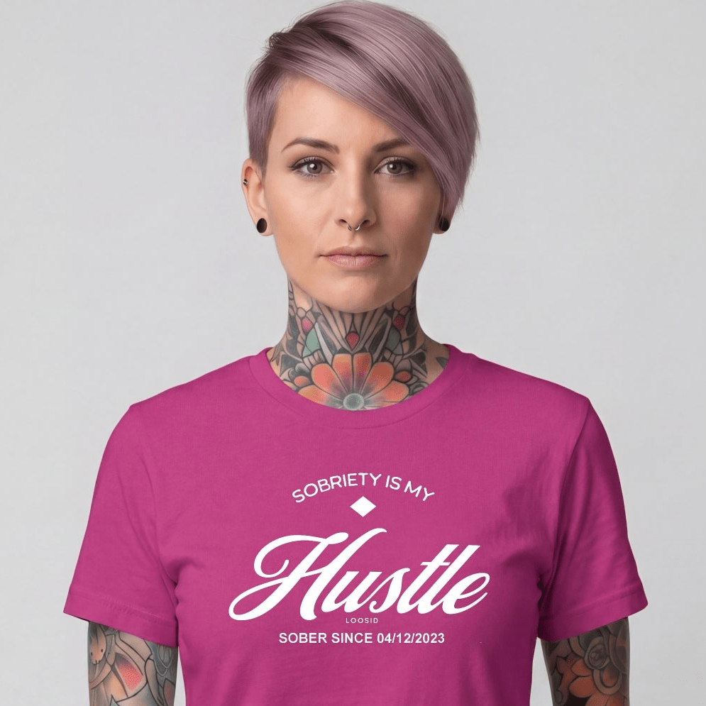 Sober T Shirt | Women's Sobriety is My Hustle Tee