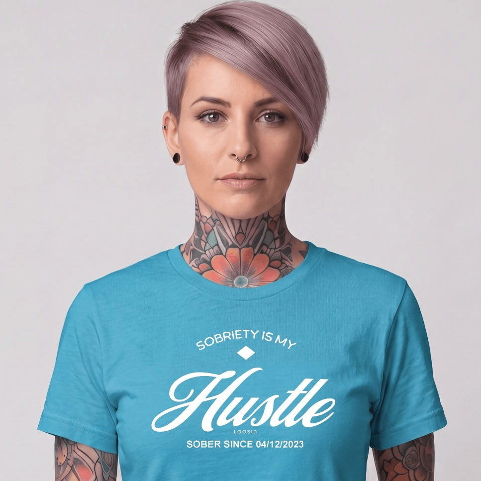 Sober T Shirt | Women's Sobriety is My Hustle Tee