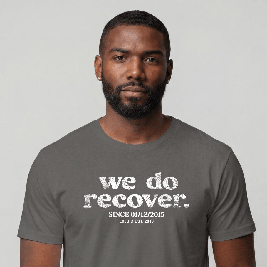 We Do Recover Men's Personalized Sober T Shirt