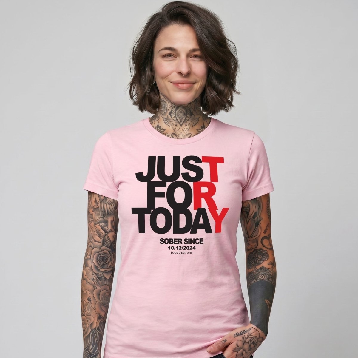 Just Try For Today Sober T Shirt featuring the design (view 21)