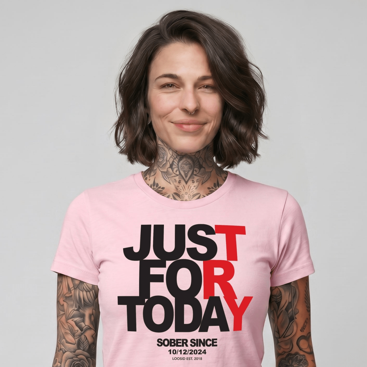 Just Try For Today Sober T Shirt fit detail (view 19)