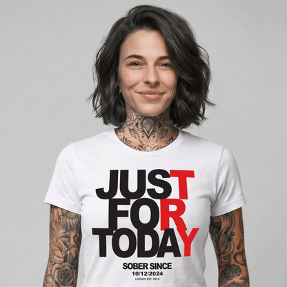 Just Try For Today Sober T Shirt flat lay styled image (view 23)