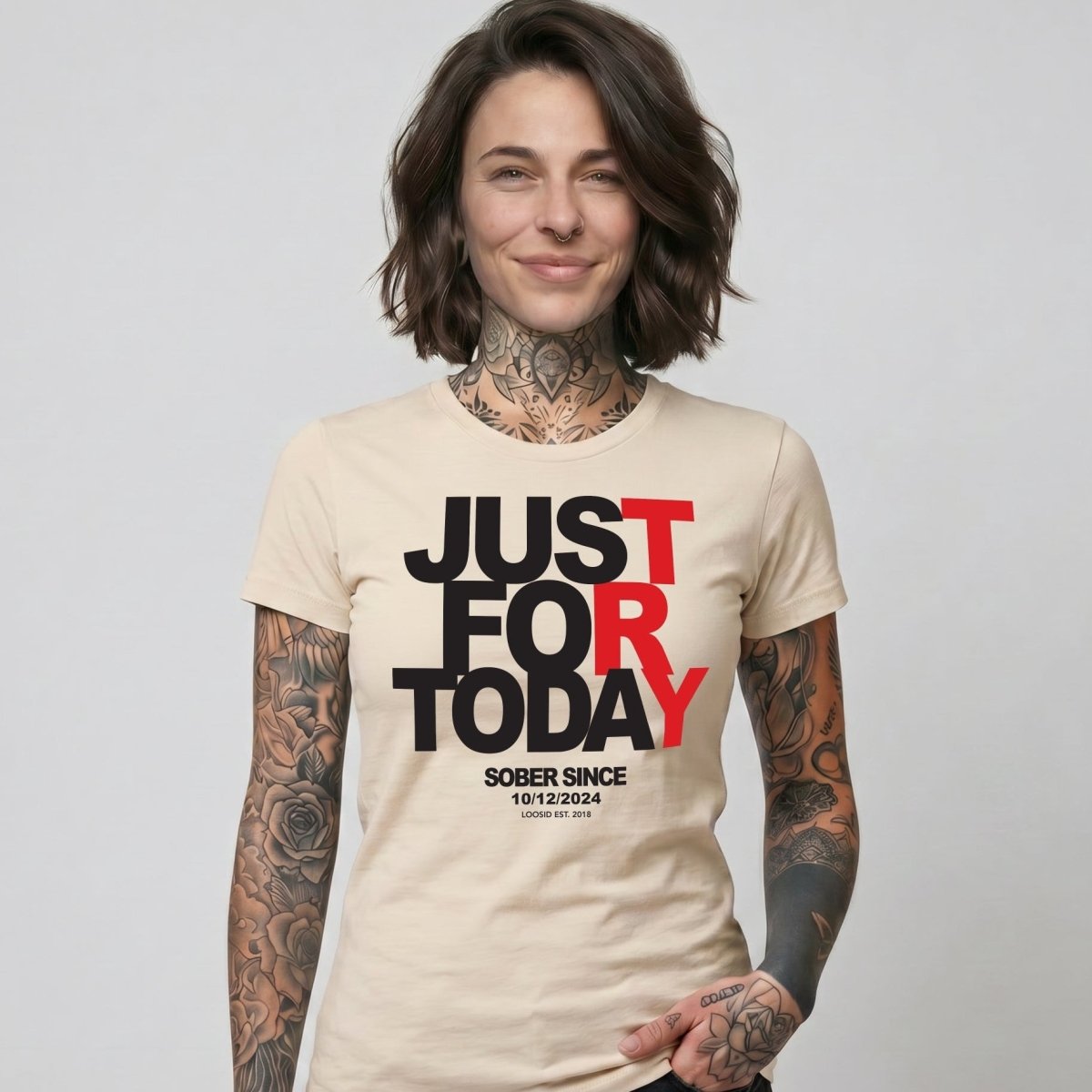 Just Try For Today Sober T Shirt close-up view (view 32)