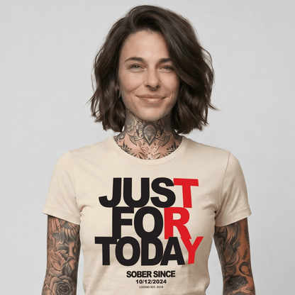 Just Try For Today Sober T Shirt featuring the design (view 31)