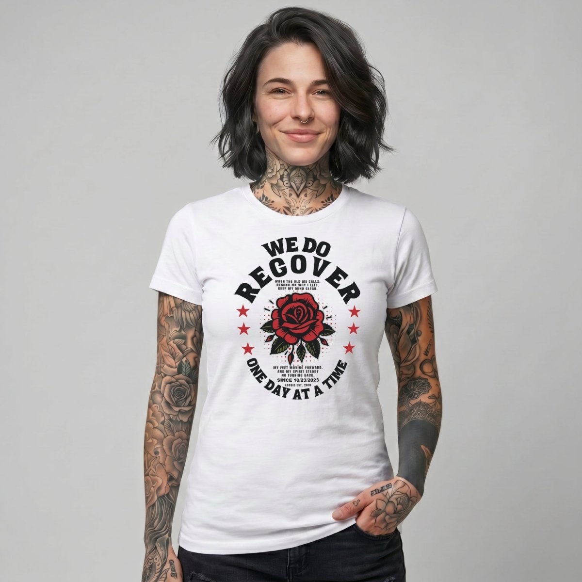 We Do Recover Sober T Shirt product photo (view 10)