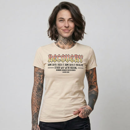 Recovery Rock Sober T Shirt side view (view 26)
