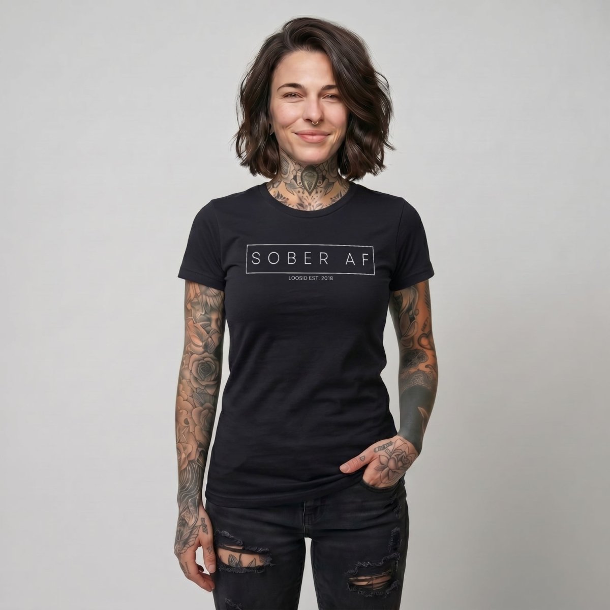Sober AF Sober T Shirt product photo (view 10)