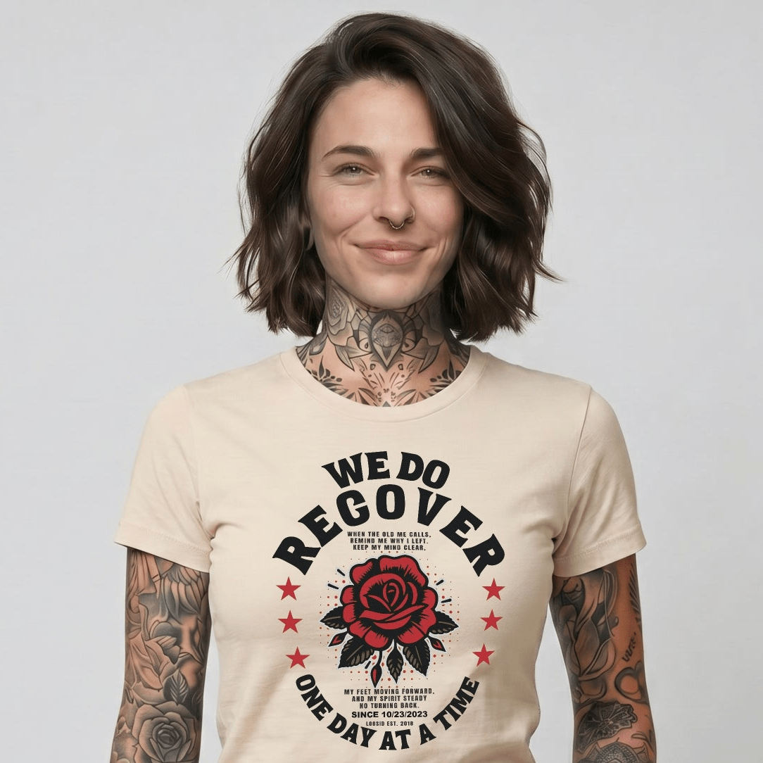 We Do Recover Sober T Shirt featuring the design (view 21)