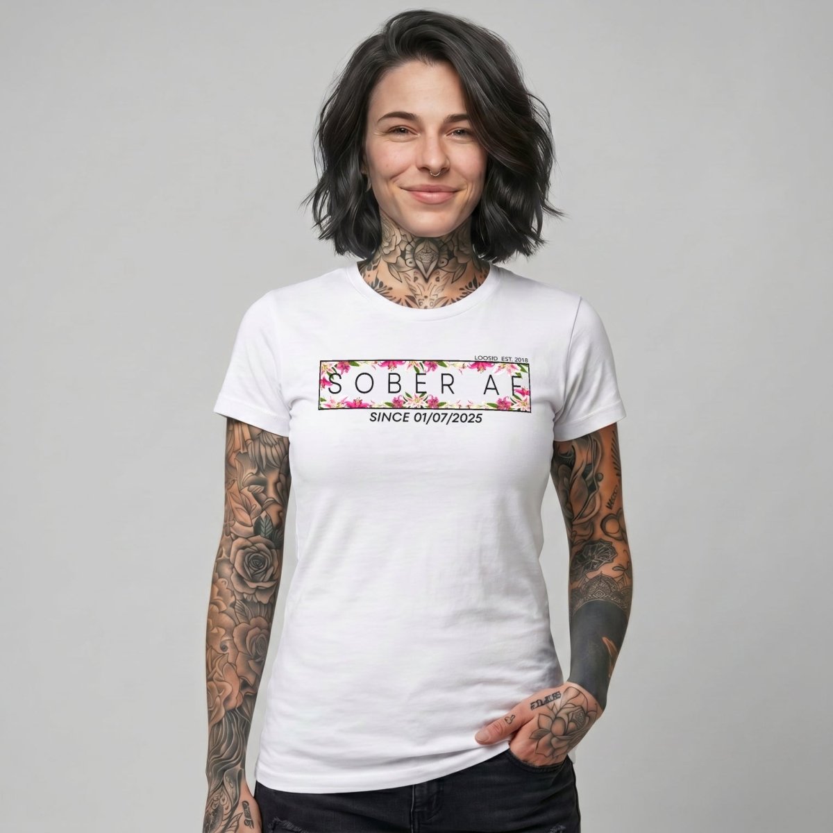 Sober AF Sober T Shirt lifestyle view (view 5)