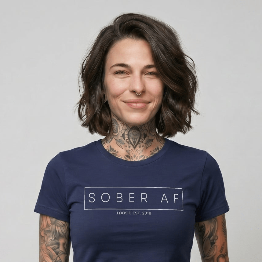 Sober AF Sober T Shirt featuring the design (view 21)