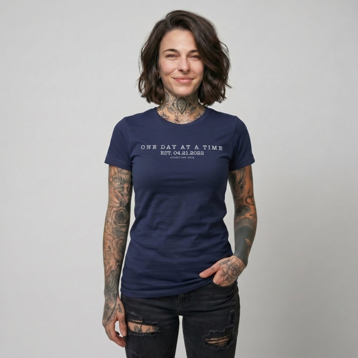 One Day At a Time Sober T Shirt product photo (view 10)