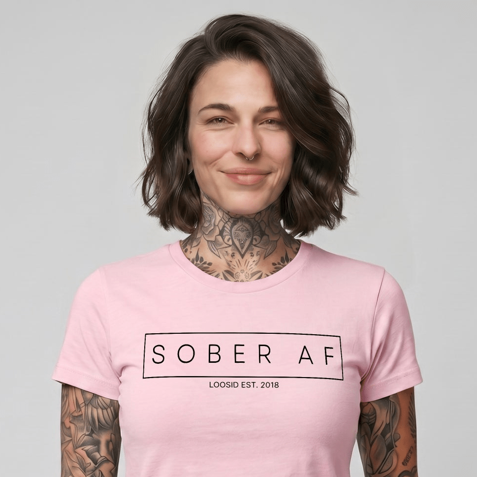 Sober AF Sober T Shirt packaging detail (view 18)