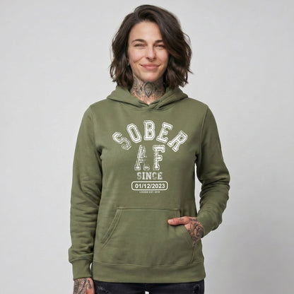 Sober AF Since Recovery Hoodie side view (view 26)