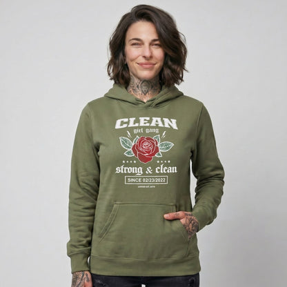 Clean Girl Gang Strong & Clean Crest Recovery Hoodie lifestyle view (view 25)