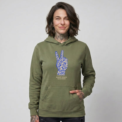 Peace & Sober Recovery Hoodie fit detail (view 19)